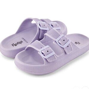 Floopi   Callie Cloud Slides with buckles Lavender size 8 and 9 NEW
